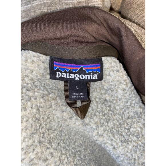 Patagonia Men’s Large Brown Long Sleeve Quarter Zip Sweater GUC Work Wear Top - Picture 9 of 12